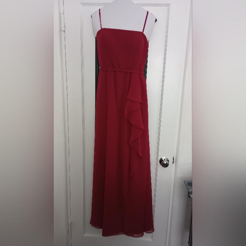 Azazie Red (burgundy) bridesmaid dress